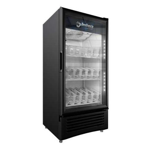 Omcan 41216 - Imbera 25″ One (1) Glass Door Refrigerator, 9 cu.ft. (255 L), Black