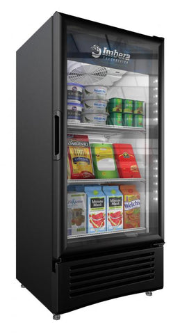 Omcan 41216 - Imbera 25″ One (1) Glass Door Refrigerator, 9 cu.ft. (255 L), Black