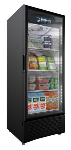 Omcan 41217 - Imbera 25″ One (1) Glass Door Refrigerator, 11.5 cu.ft. (326 L), Black