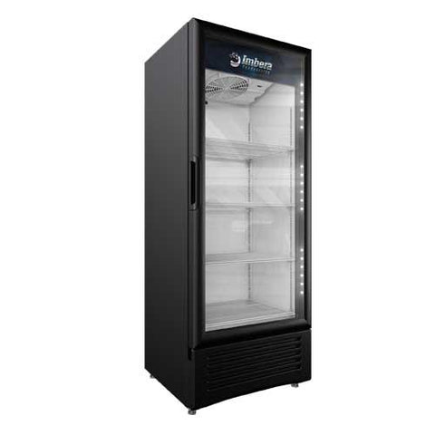 Omcan 41217 - Imbera 25″ One (1) Glass Door Refrigerator, 11.5 cu.ft. (326 L), Black