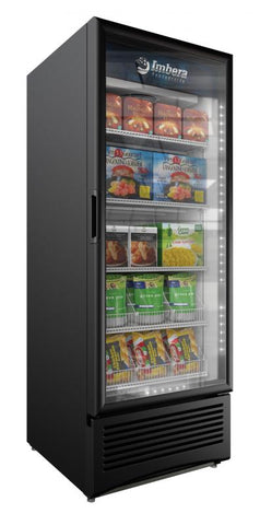 Omcan 41221 - Imbera 30" One (1) Glass Door Freezer, 23 cu.ft. (651 L), Black
