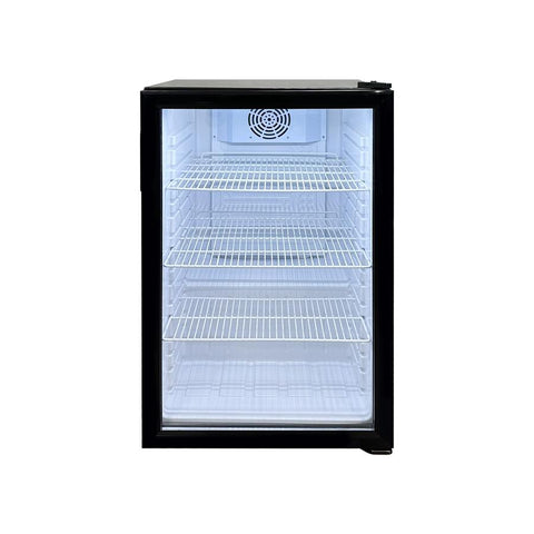 Omcan 44497 - 19″ One (1) Glass Door Countertop Display Refrigerator, 3.5 cu.ft. (98 L), Black