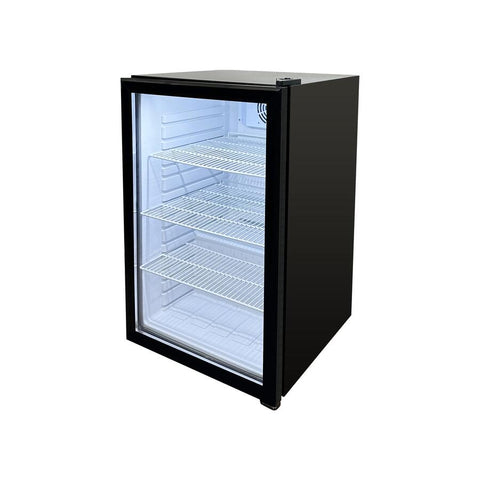 Omcan 44497 - 19″ One (1) Glass Door Countertop Display Refrigerator, 3.5 cu.ft. (98 L), Black