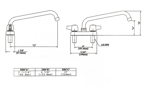 Omcan Restaurant Faucet