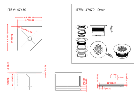 Omcan Commercial Mop Sink