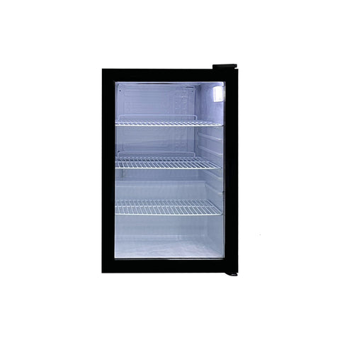 Omcan 48276 - 19″ One (1) Glass Door Countertop Display Refrigerator, 2.5 cu.ft. (68 L), Black