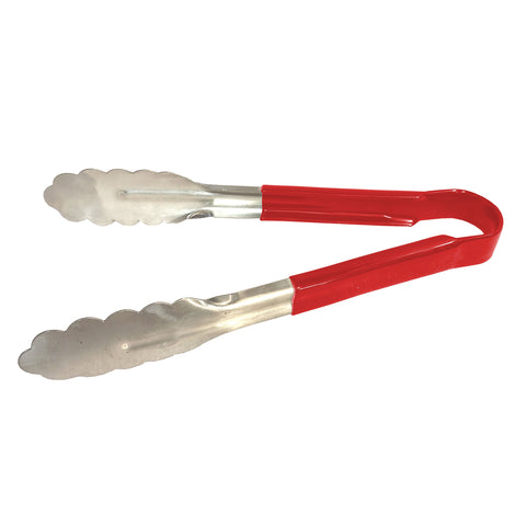 Omcan - 9" Heavy-Duty Utility Tongs with Blue Plastic Handle