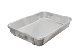 Omcan 81206 - 24" x 18" x 4" 10-Gauge (2.5 mm) Heavy-duty Aluminum Double Roaster Pan with Straps and Handles