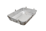 Omcan 81207 - 24" x 18" x 4" 10-Gauge (2.5 mm) Heavy-duty Aluminum Double Roaster Pan with Straps, Lugs and Handles