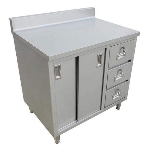 Omcan Work Table with Cabinet