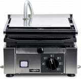 Omcan 11376 - Trento 10″ x 9″ Single Panini Grill with Grooved Top and Smooth Bottom Grill Surface