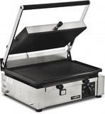 Omcan 11377 - Trento 10″ x 14″ Single Panini Grill with Top and Bottom Grooved Grill Surface