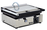 Omcan 11377 - Trento 10″ x 14″ Single Panini Grill with Top and Bottom Grooved Grill Surface