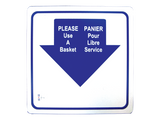 Omcan 13042 - English/French Shopping Basket Sign