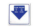 Omcan 13043 - English/Spanish Shopping Basket Sign