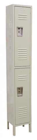 Omcan 13126 - 2 Tier, 1 Bank Steel Locker – Beige