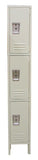 Omcan 13128 - 3 Tier, 1 Bank Steel Locker – Beige