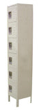 Omcan 13134 - 6 Tier, 1 Bank Steel Locker – Beige