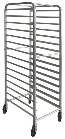 Omcan 13505 - Aluminum, Round Top Bun Pan Rack with 15 Slides and 4″ spacing