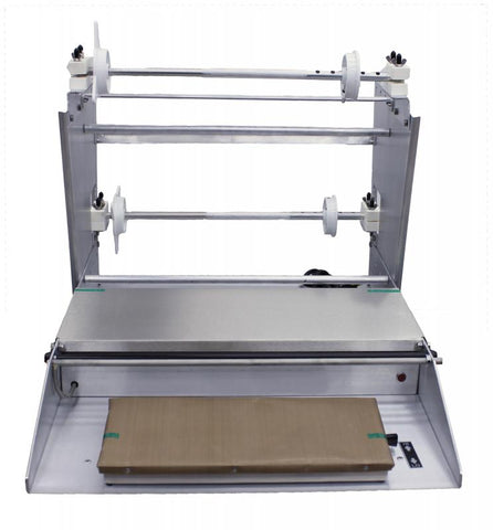 Omcan 14431 - Three-Roll Capacity Wrapping Machine with Mounting Axles