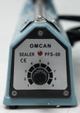 Omcan 14446 - Portable Impulse Sealer with 8″ seal bar and 2 mm seal width