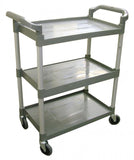 Omcan 18306 - Gray Plastic Bussing Cart with 16″ x 24.75″ tray size
