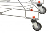 Omcan 18308 - Shopping Cart with Zinc/Chrome Finish and Red Plastic Handles