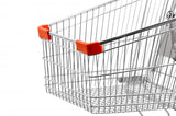 Omcan 18308 - Shopping Cart with Zinc/Chrome Finish and Red Plastic Handles