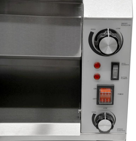 Omcan 19938 - Commercial 10″ wide Conveyor Toaster with 3″ Opening – 120 V, 1800W