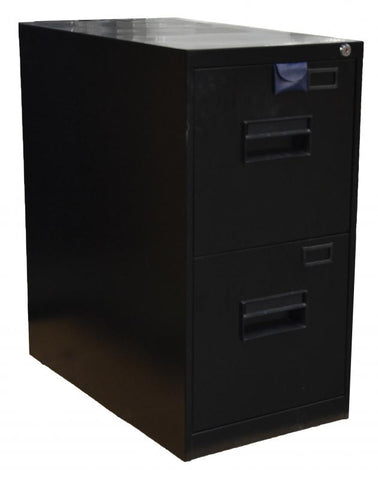 Omcan 21655 - Black Letter Vertical File Cabinet with Two Drawers