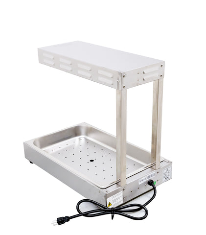 Omcan 23574 - 13″ Countertop Fry Dump Station with Overhead Heat Strip – 850W, 110V
