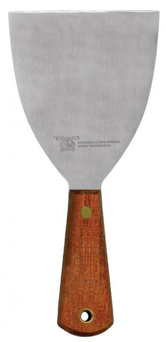 Omcan 23738 - 4.5″ x 4″ Pan Scraper with Wooden Handle and Hole