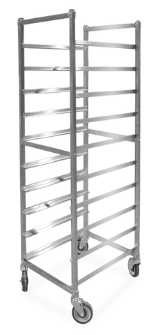 Omcan 23833 - Stainless Steel Bun Pan Rack with 10 slides and 6″ spacing
