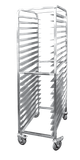 Omcan 23857 - Stainless Steel Curved Top Bun Pan Rack with 20 slides and 3″ spacing