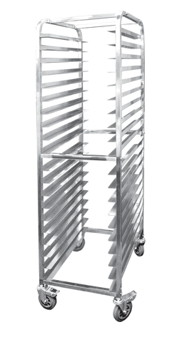 Omcan 23857 - Stainless Steel Curved Top Bun Pan Rack with 20 slides and 3″ spacing