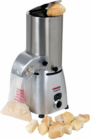 Omcan 23865 - Omas Bread Crumb Grater Machine with 1.5 HP Motor, Overload Switch and Safety Cover | Trento – 110 V