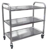 Omcan 24419 - Stainless Steel Bussing Cart with 31.5″ x 17.6″ tray size