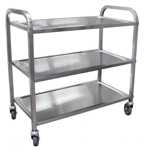 Omcan 24419 - Stainless Steel Bussing Cart with 31.5″ x 17.6″ tray size