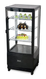 Omcan 25826 - 17" Three (3) Shelf Countertop Refrigerated Display Case, 2.80 cu.ft (78 L), Black