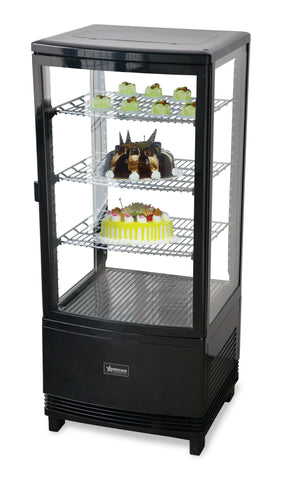 Omcan 25826 - 17" Three (3) Shelf Countertop Refrigerated Display Case, 2.80 cu.ft (78 L), Black