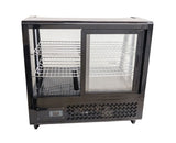 Omcan 27155 - 27” Two (2) Shelf Countertop Refrigerated Display, 3.5cu.ft. (100L), Black