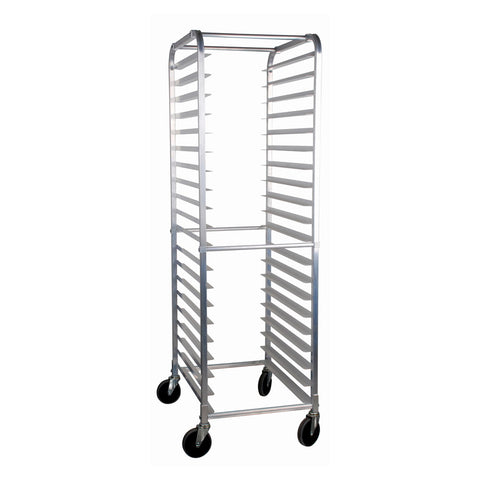 Omcan 28351 - Aluminum Heavy-Duty Curved Top Bun Pan Rack with 20 slides and 3″ spacing