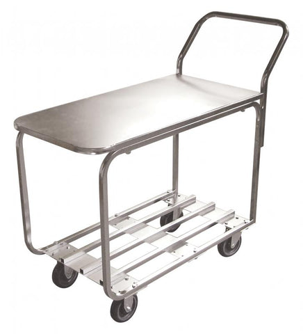 Omcan 31277 - 36″ x 18″ All-Stainless Steel Heavy Duty Stock Cart with Solid Top