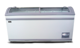 Omcan 31457 - 58″ Two (2) Door Ice Cream Display Chest Freezer with Curve Glass Top, 17.7 cu.ft. (501 L)