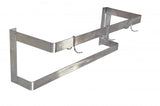 Omcan 31856 - 60" Wall-Mounted Pot Rack with 5 pc. Plated Pot Hooks