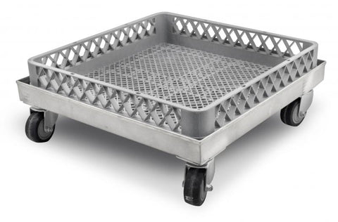Omcan 31858 - 16-Gauge 304 Stainless Steel Dish Rack Dolly/Cart