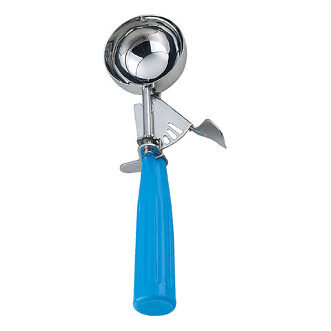 Omcan 34844 - 2 3/4 oz Ice Cream Disher with Blue Plastic Handle (Size 16)