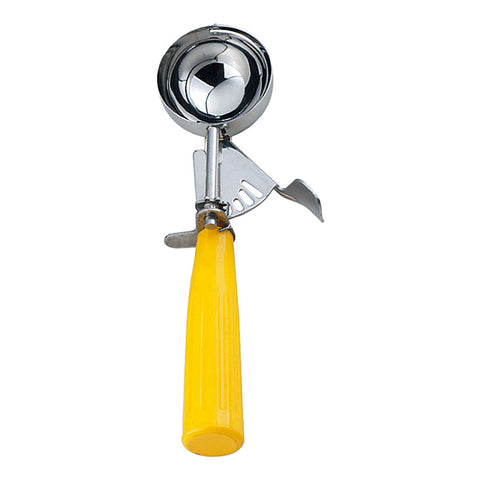 Omcan 34845 - 2 oz Ice Cream Disher with Yellow Plastic Handle (Size 20)