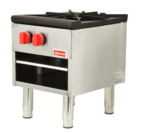 Omcan 37525 - Single Burner Stock Pot Range 100,000 BTU – Natural Gas with LP Conversion Kit