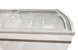 Omcan 37815 - 79″ Two (2) Door Ice Cream Display Chest Freezer with Curved Glass Top, 24.72 cu.ft. (700 L)